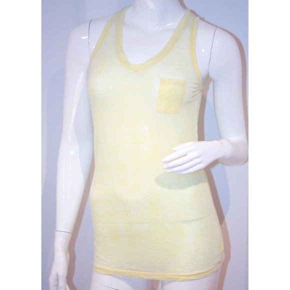 SPLENDID Distressed TRANSPARENT Pocket TANK Top ( M ) - Picture 1 of 2